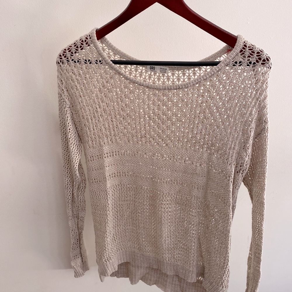 Garage, Cream long sleeved top. Very comfortable. Loose fit.